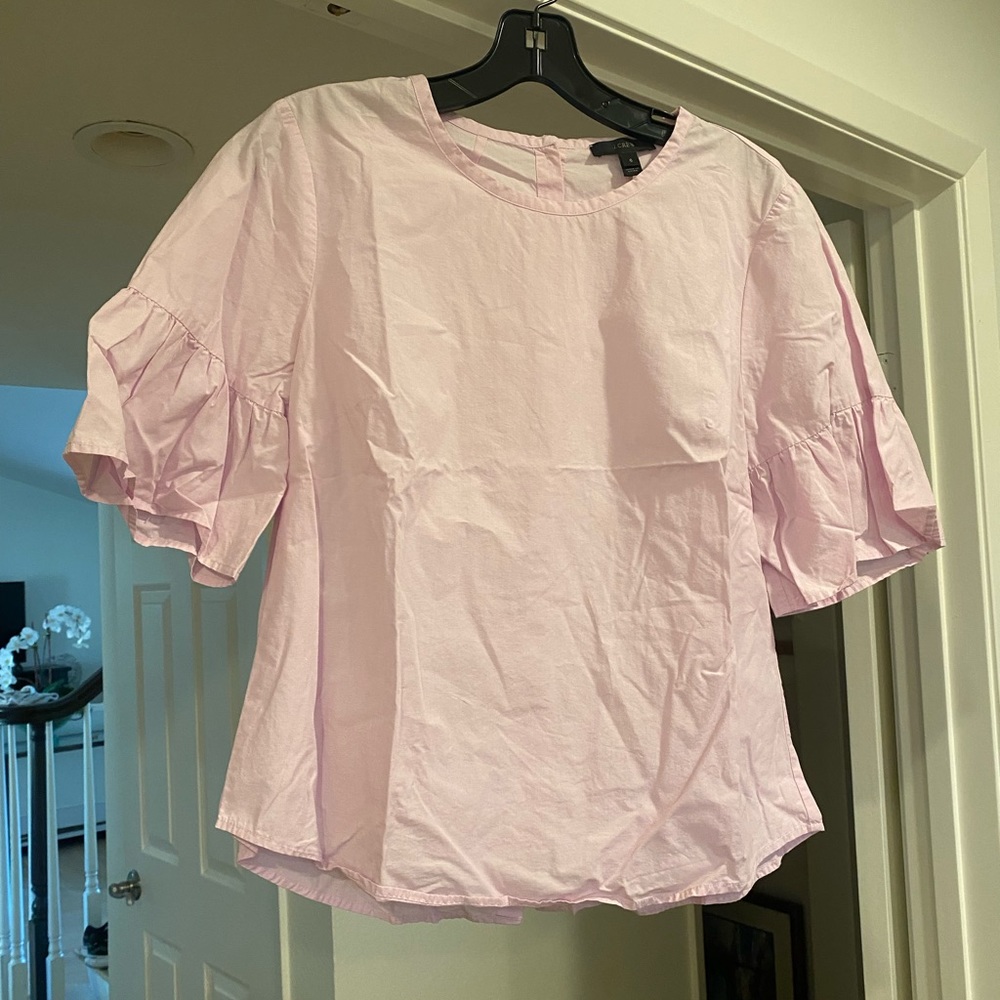 JCREW Pink Poplin Blouse
